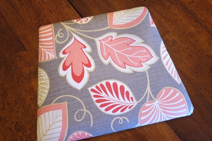 new fabric on a chair seat