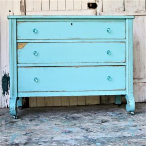 How to paint an antique dresser with latex paint.