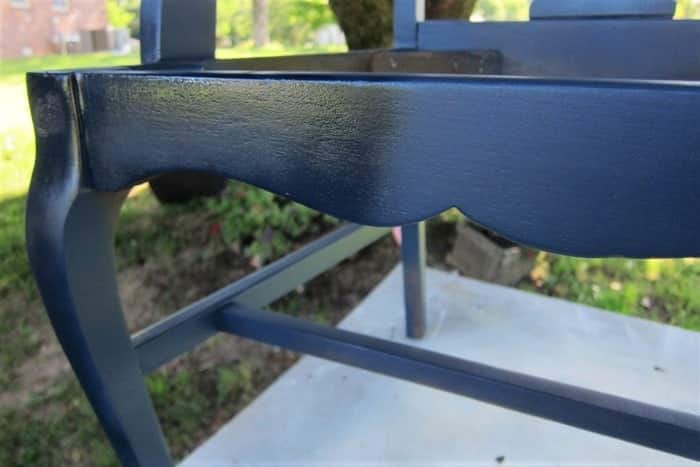 two colors of navy blue spray paint from Rustoleum