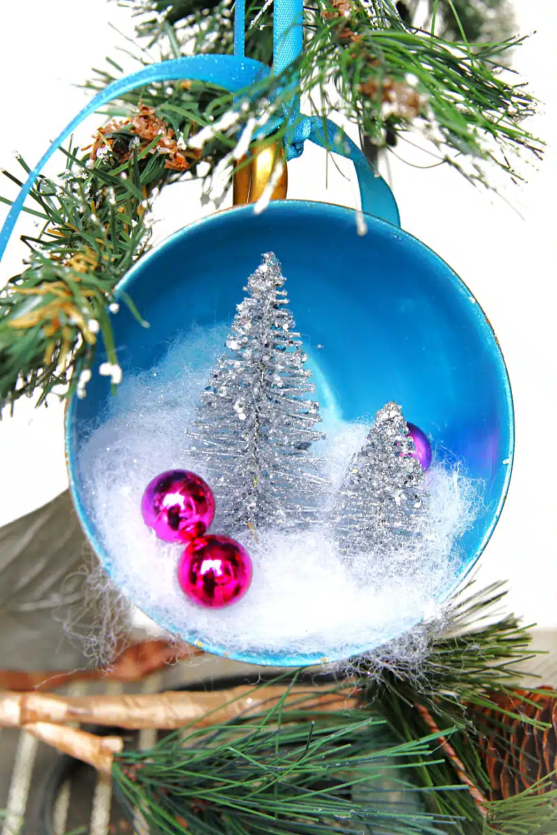 DIY teacup Christmas tree ornaments