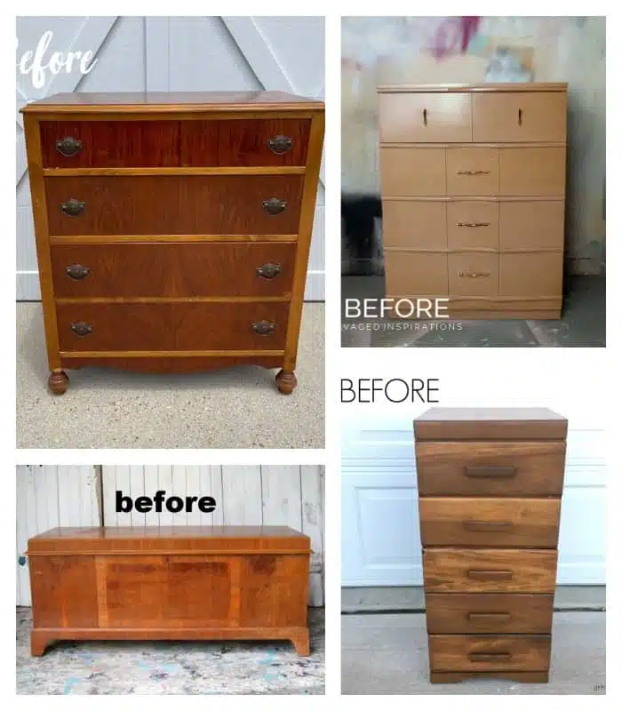 how furniture looks before the makeover