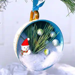 vintage DIY teacup ornament for the tree