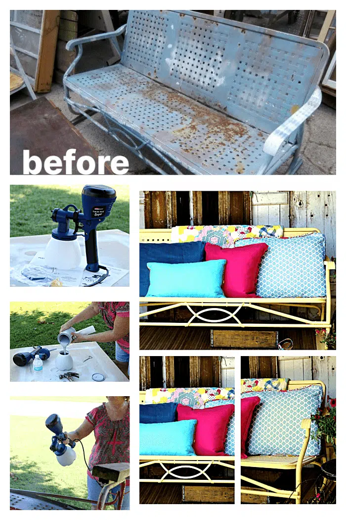 how to paint metal furniture
