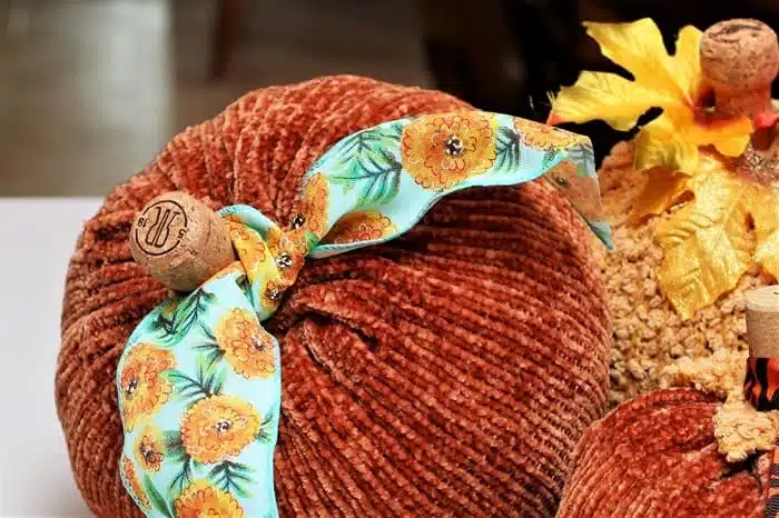 how to cover artificial pumpkins with recycled sweaters