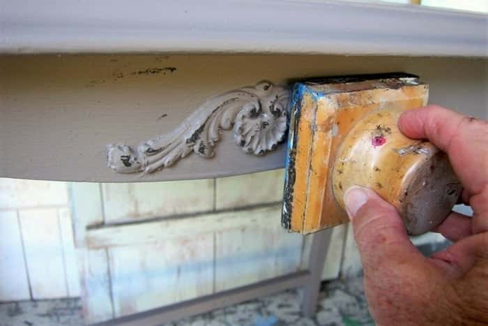 how to faux distress furniture