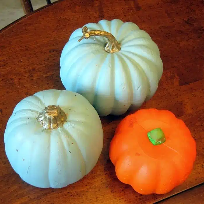 pumpkins for diy project using recycled sweaters