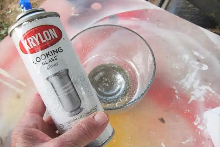 Krylon Looking Glass spray paint makes beautiful faux mercury glass
