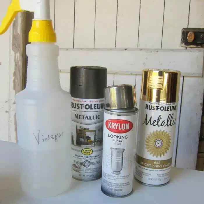 spray paint colors for making mercury glass vases