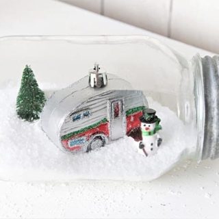 Dollar Tree project using Christmas decor and Epsom Salts in a Winter display