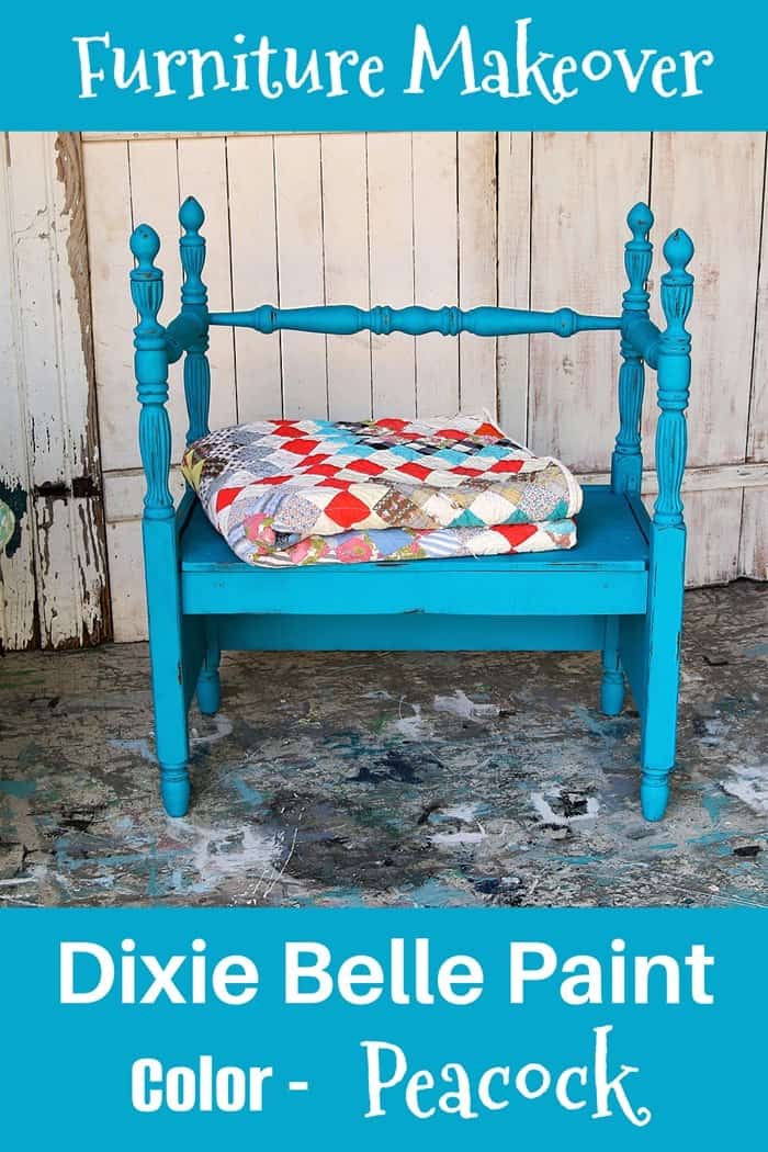 How to paint a twin headboard bench with Dixie Belle Paint