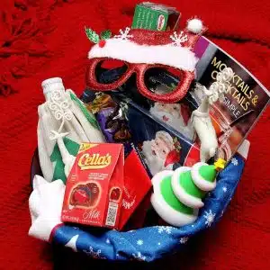 Dollar Tree Christmas Gift Basket Idea