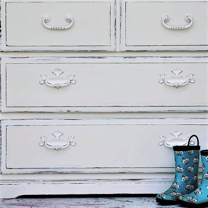 how to distress white painted furniture 