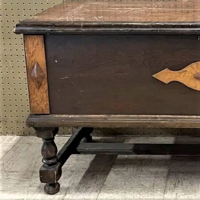 cedar chest on pedestal legs bought at an auction