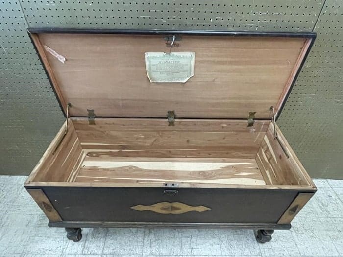 large cedar chest inside
