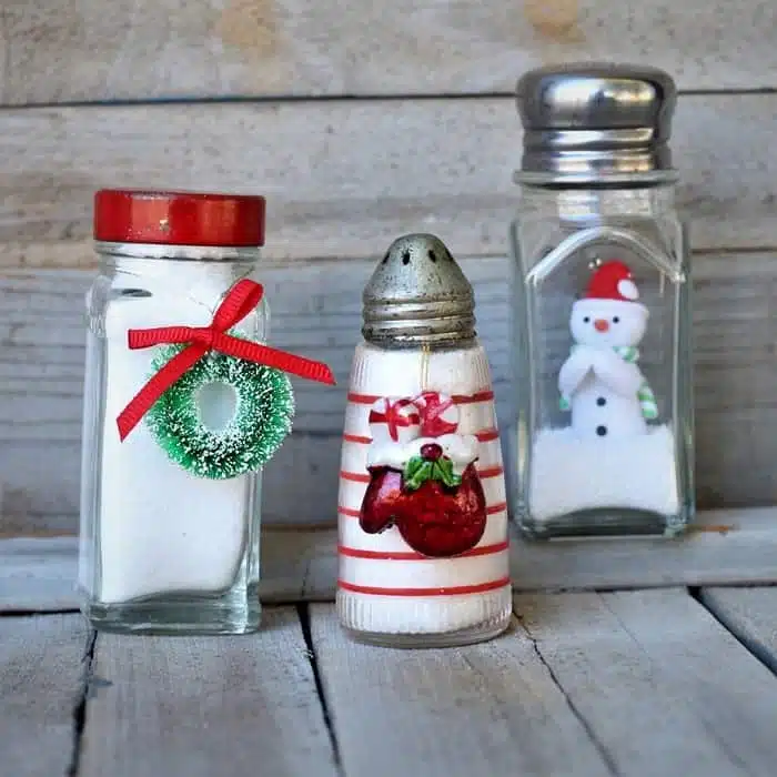 new DIY salt shaker snow scenes by special request