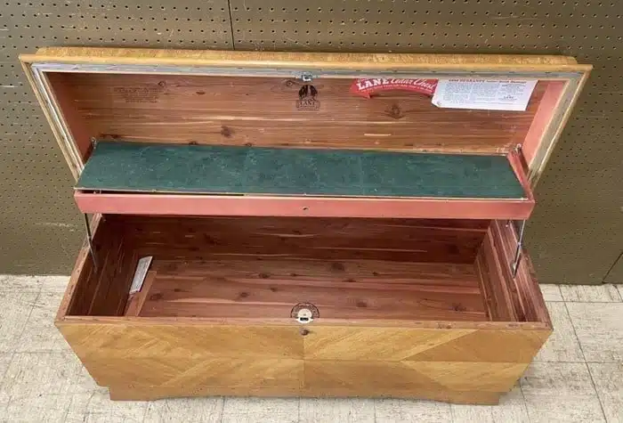 waterfall cedar chest inside