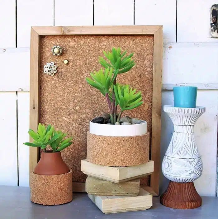 make trendy cork covered vases (2)