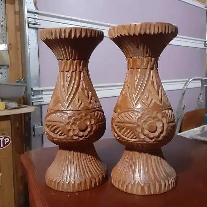 monkey pod vases