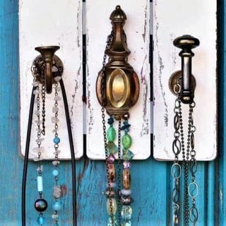 recycled hardware makes a great necklace hanger
