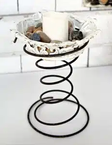 Upcycled Lamp Parts Candle Holder