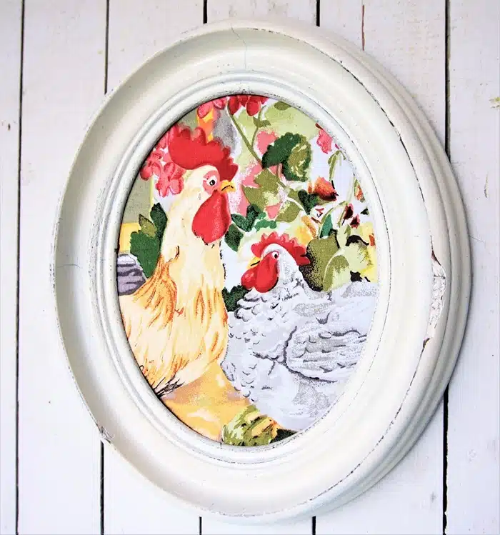 Chicken Wall Decor, Instant Wall Art with Framed Placemats (4)