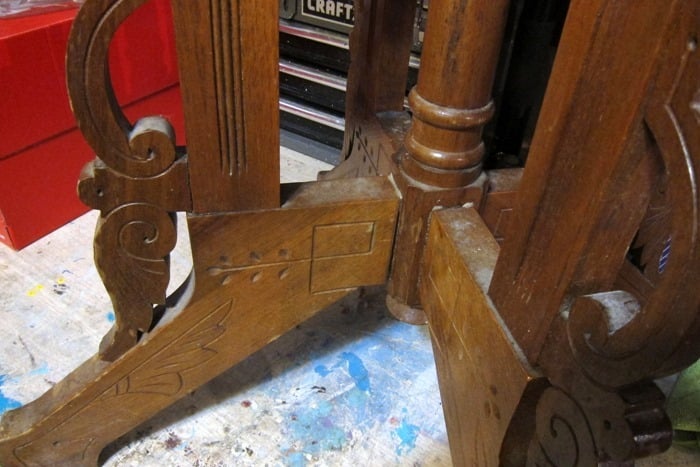 cleaning old furniture