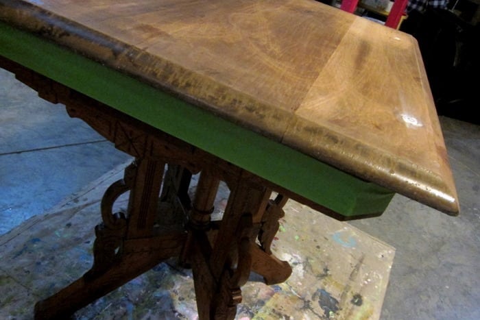 fill screw holes with putty and sand