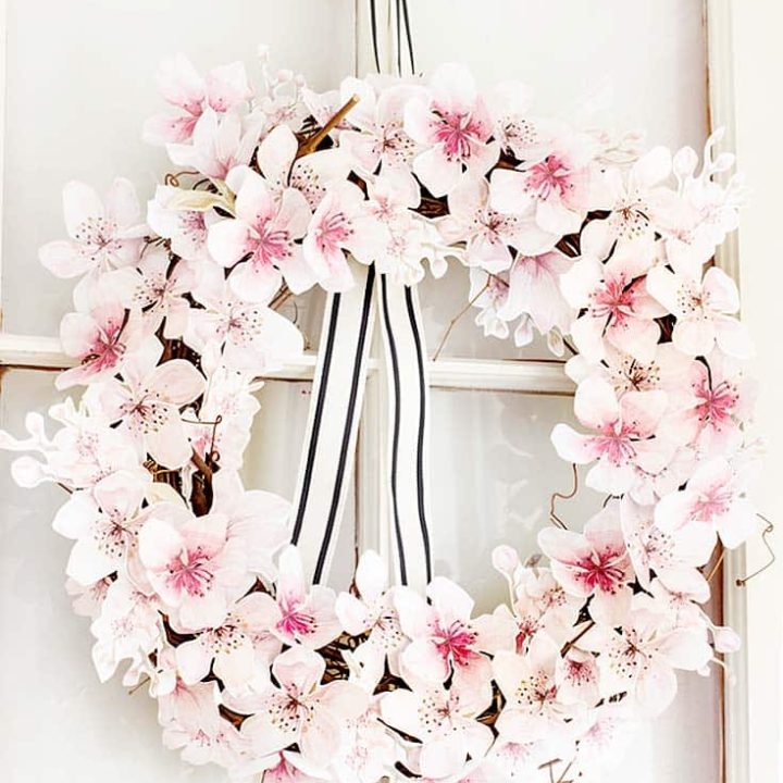 Paper flower wreath