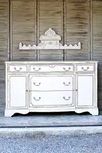 How to antique and distress white painted furniture