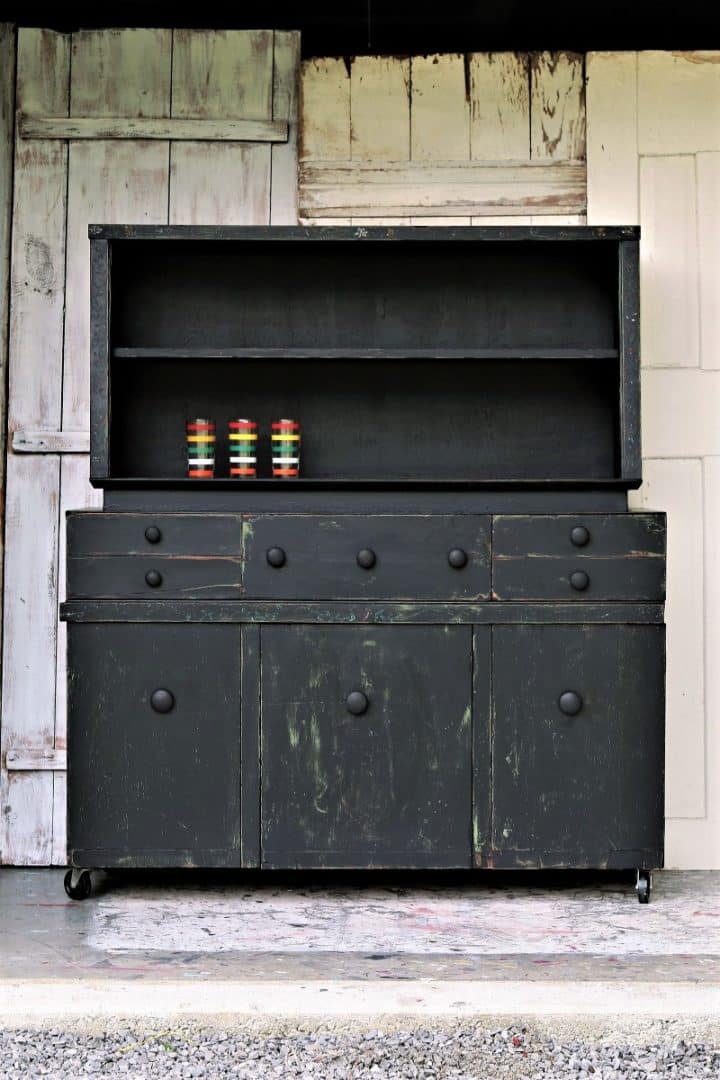 How to make furniture repairs and paint a farmhouse buffet and hutch