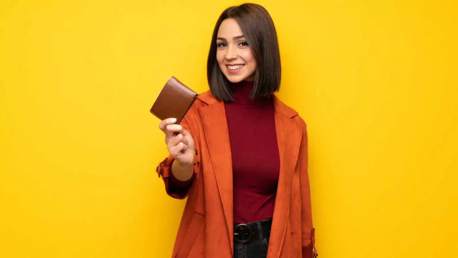 Woman holding wallet
