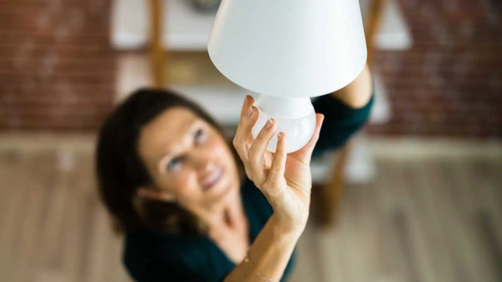 Woman with light bulb
