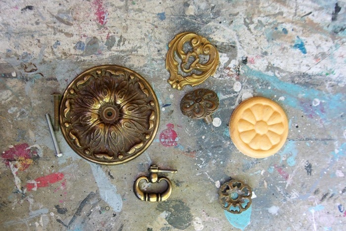 add decorative details to replace lock on cedar chest