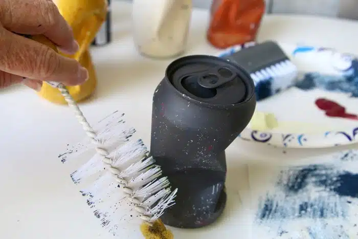 how to make knock off West Elm soda can vases on a budget