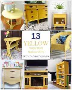yellow furniture makeover ideas collage
