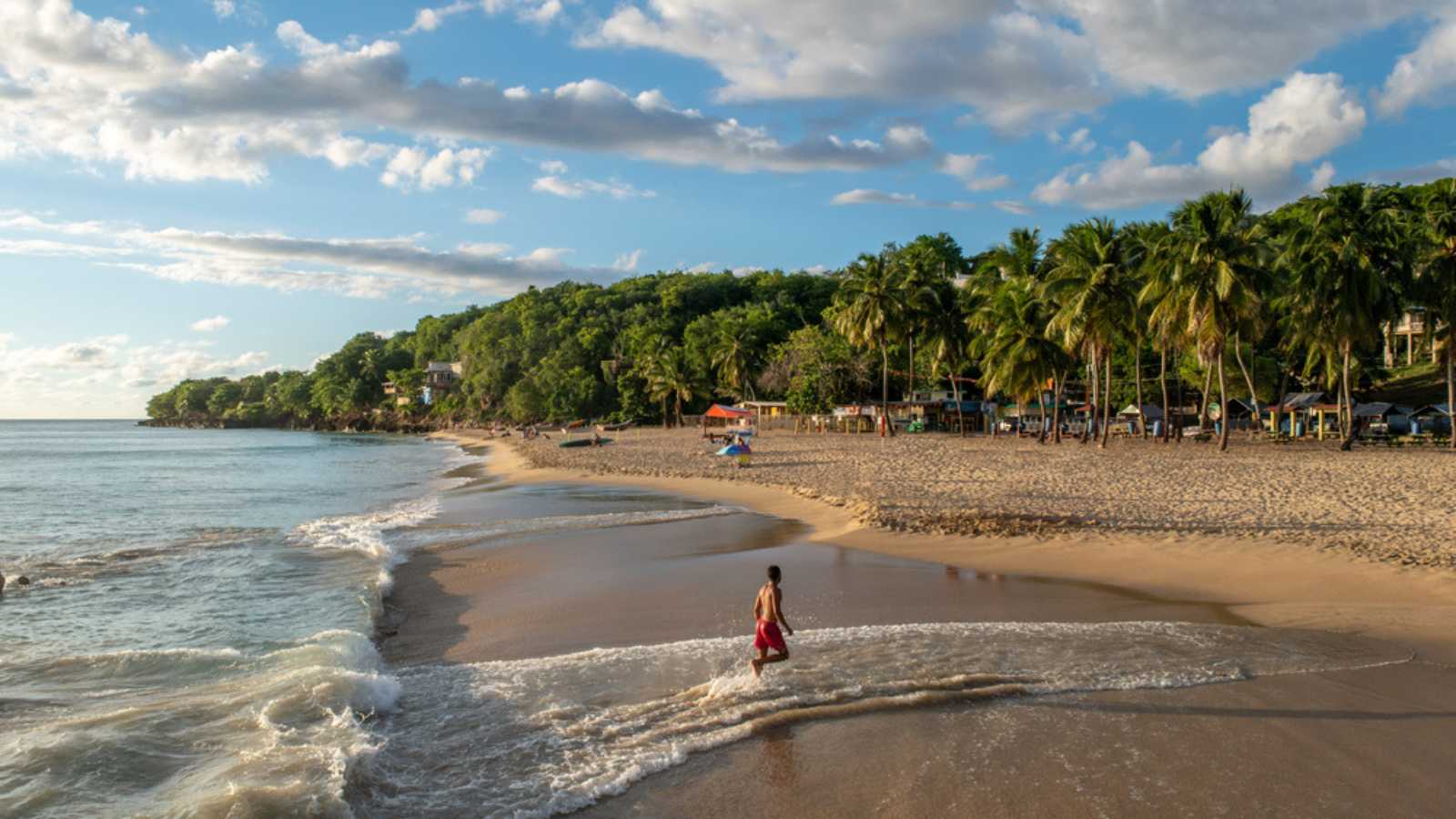 Dreamy sunset at Crash Boat Beach in Aguadilla, Puerto Rico.