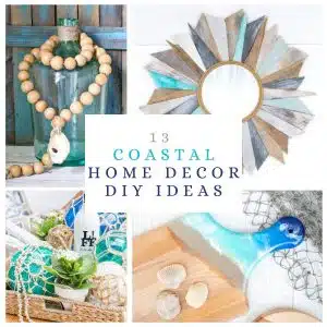 feature image with text coastal home decor