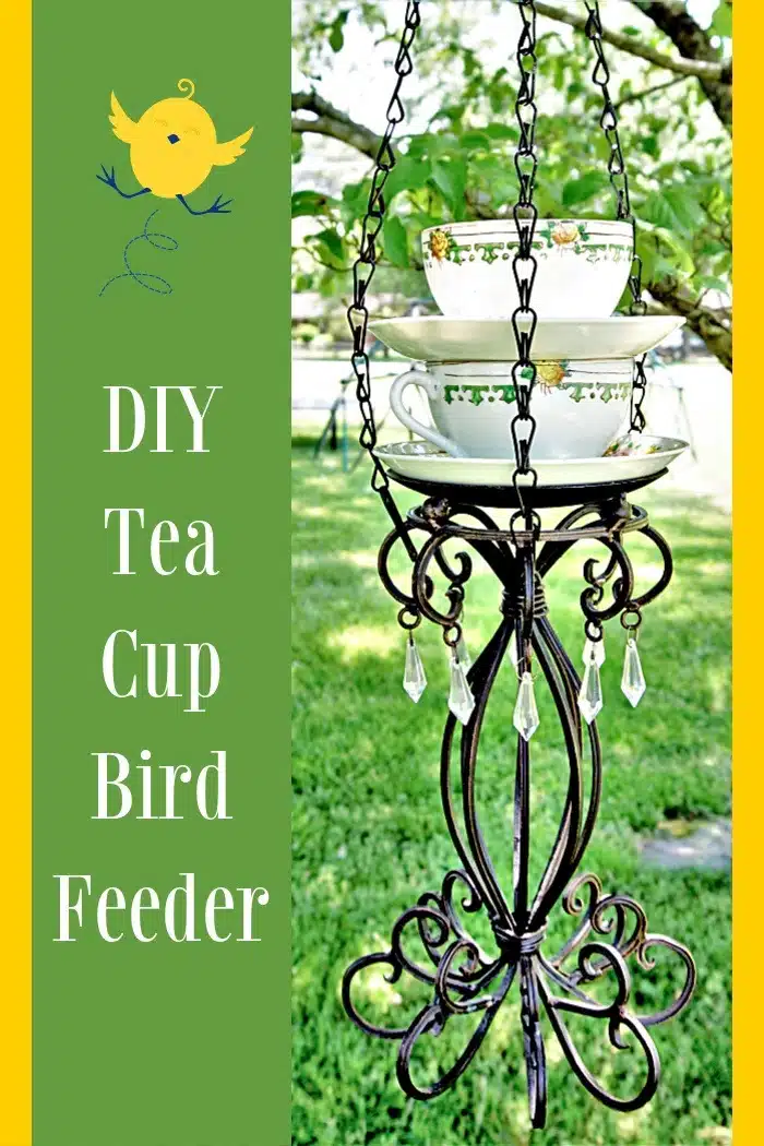 DIY Tea Cup Bird Feeder