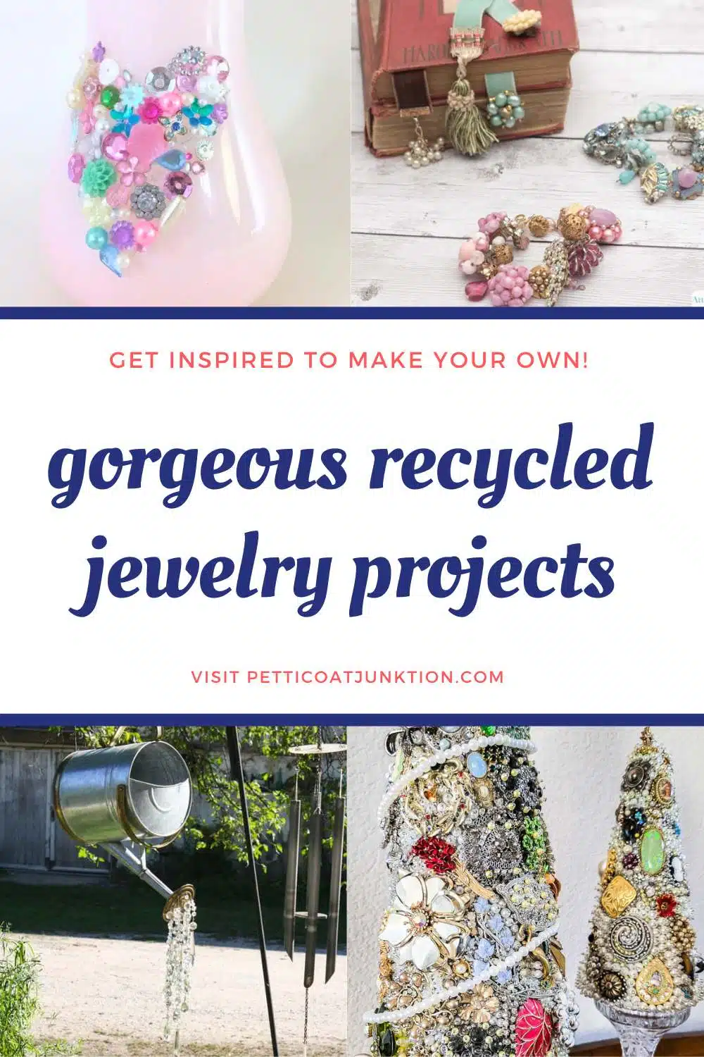 pin collage with recycled jewelry diy projects