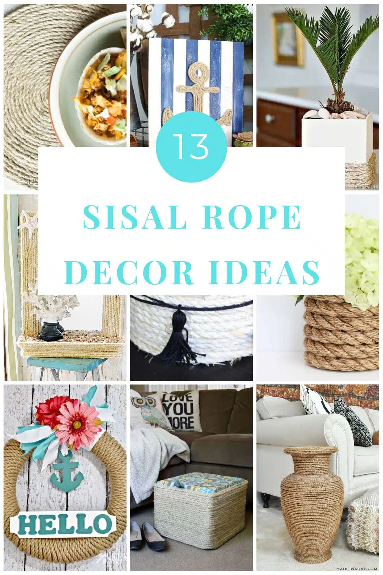 13 Sisal Rope Decor Ideas For Summer Decorating