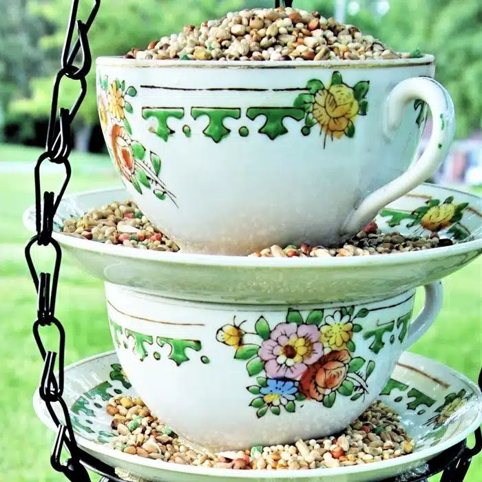 how to make a DIY hanging bird feeder