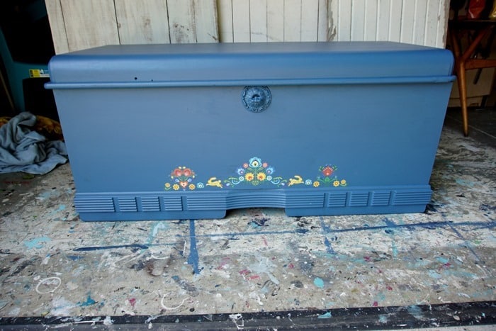 painted cedar chest