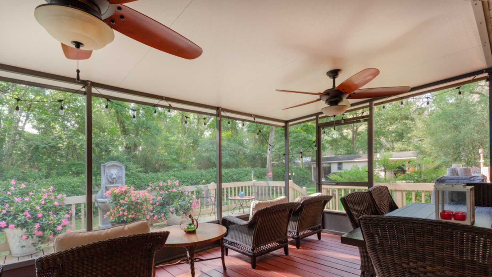 Ceiling Fan in backyard