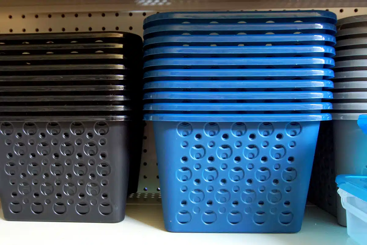 Plastic bins Dollar Tree