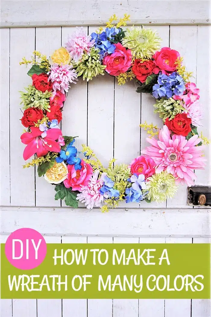 How to make a multi-flower multi-color Summer wreath