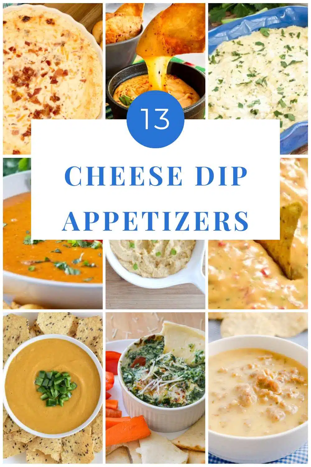 cheese dip appetizers pin collage with text