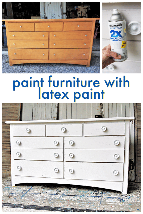 how to paint a dresser white