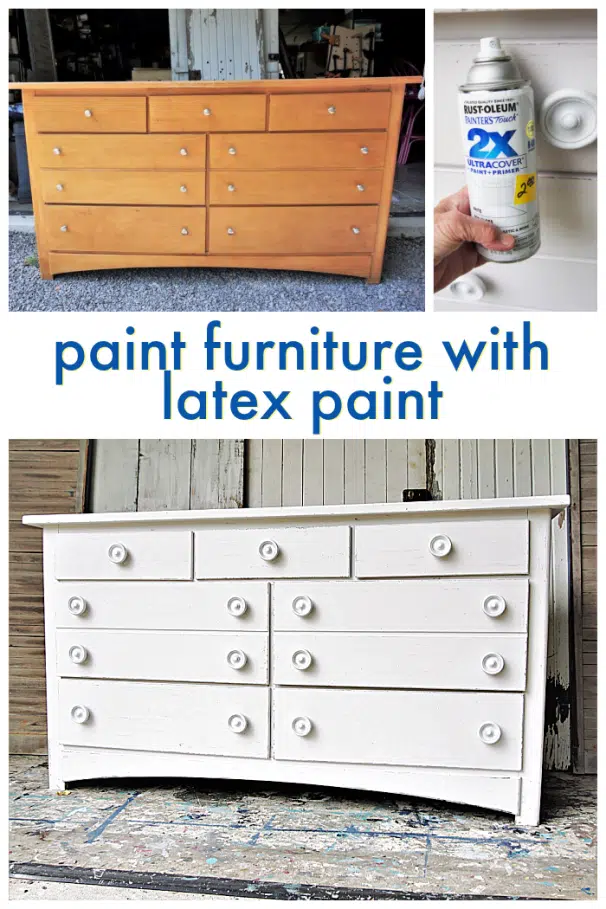 how to paint a dresser white