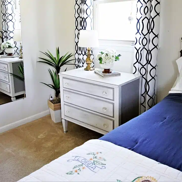 Freshly Painted White Bedroom Decorated On A Budget