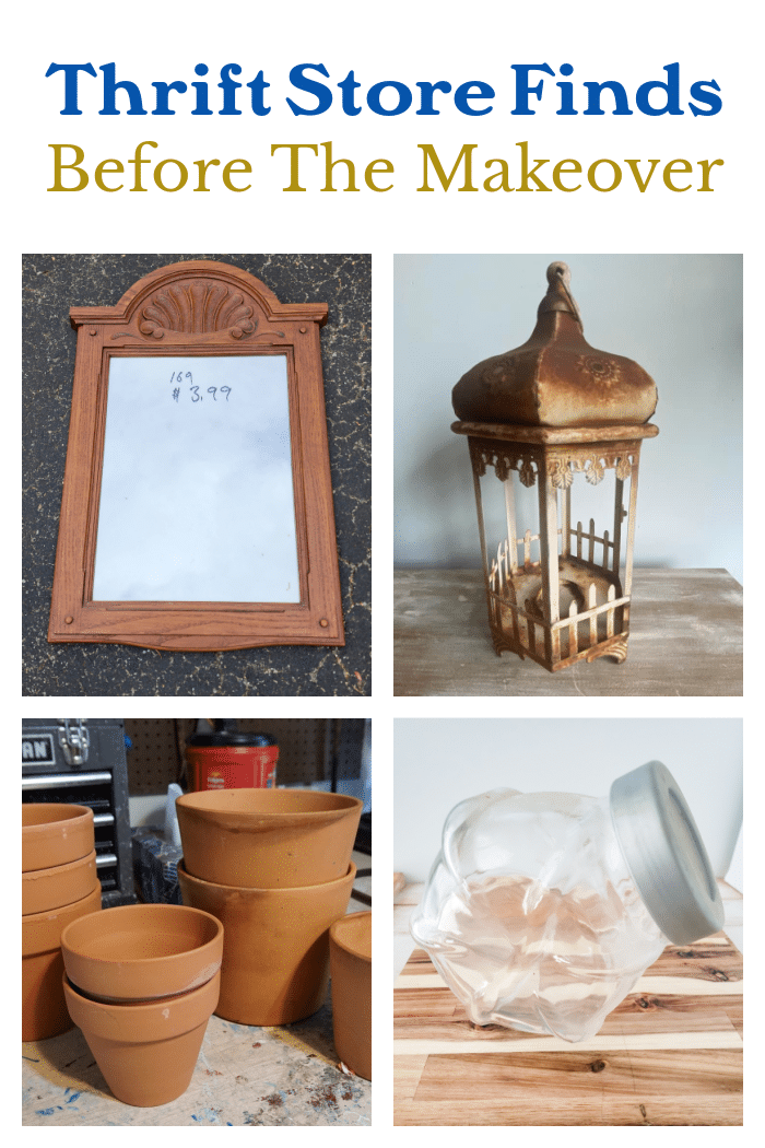 thrift store finds before the makeover